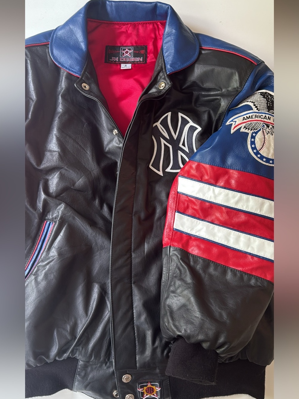 Rare Vintage Leather New York Yankees Bomber Jacket